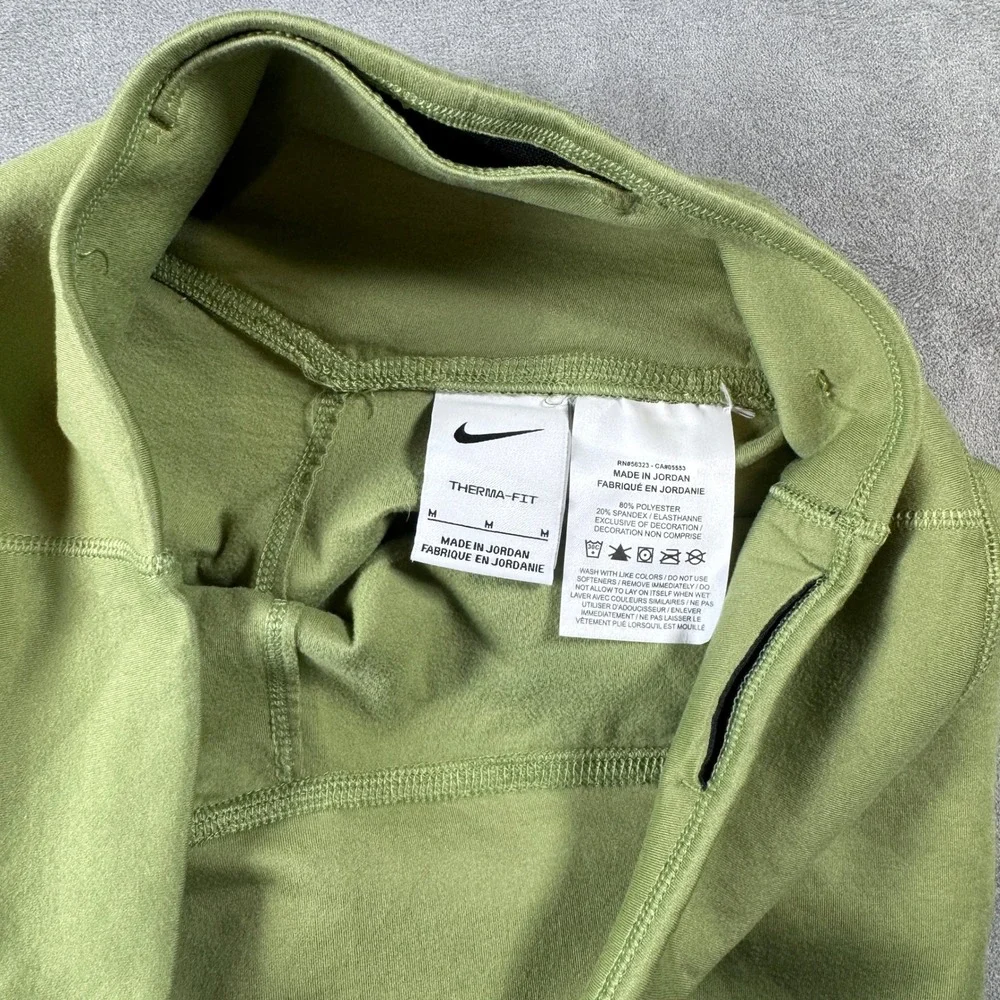 Nike Therma-FIT Women Medium Green Training Leggings Athletic Pants